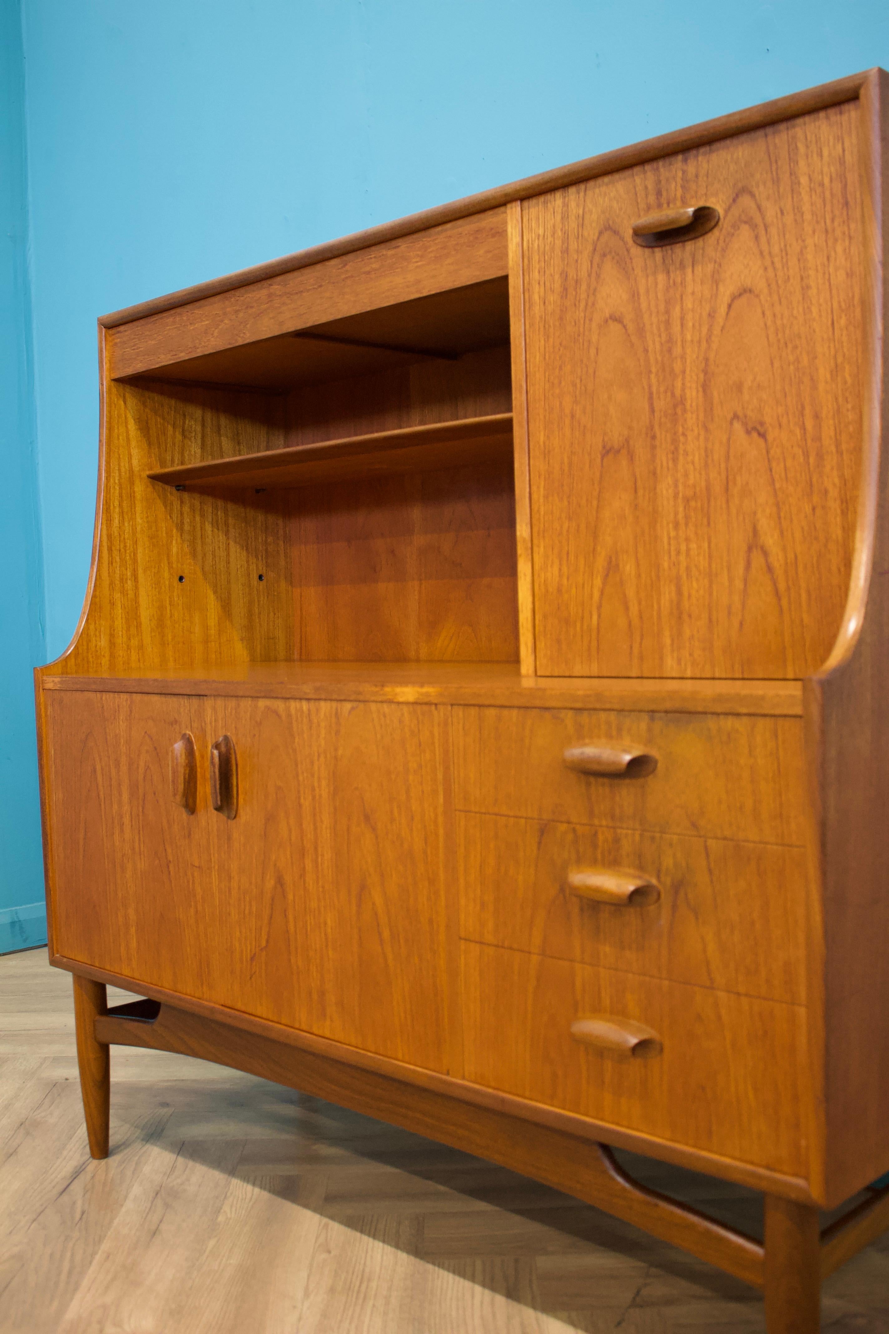 Teak Sideboard or Highboard from G-Plan, 1960s In Good Condition For Sale In South Shields, GB