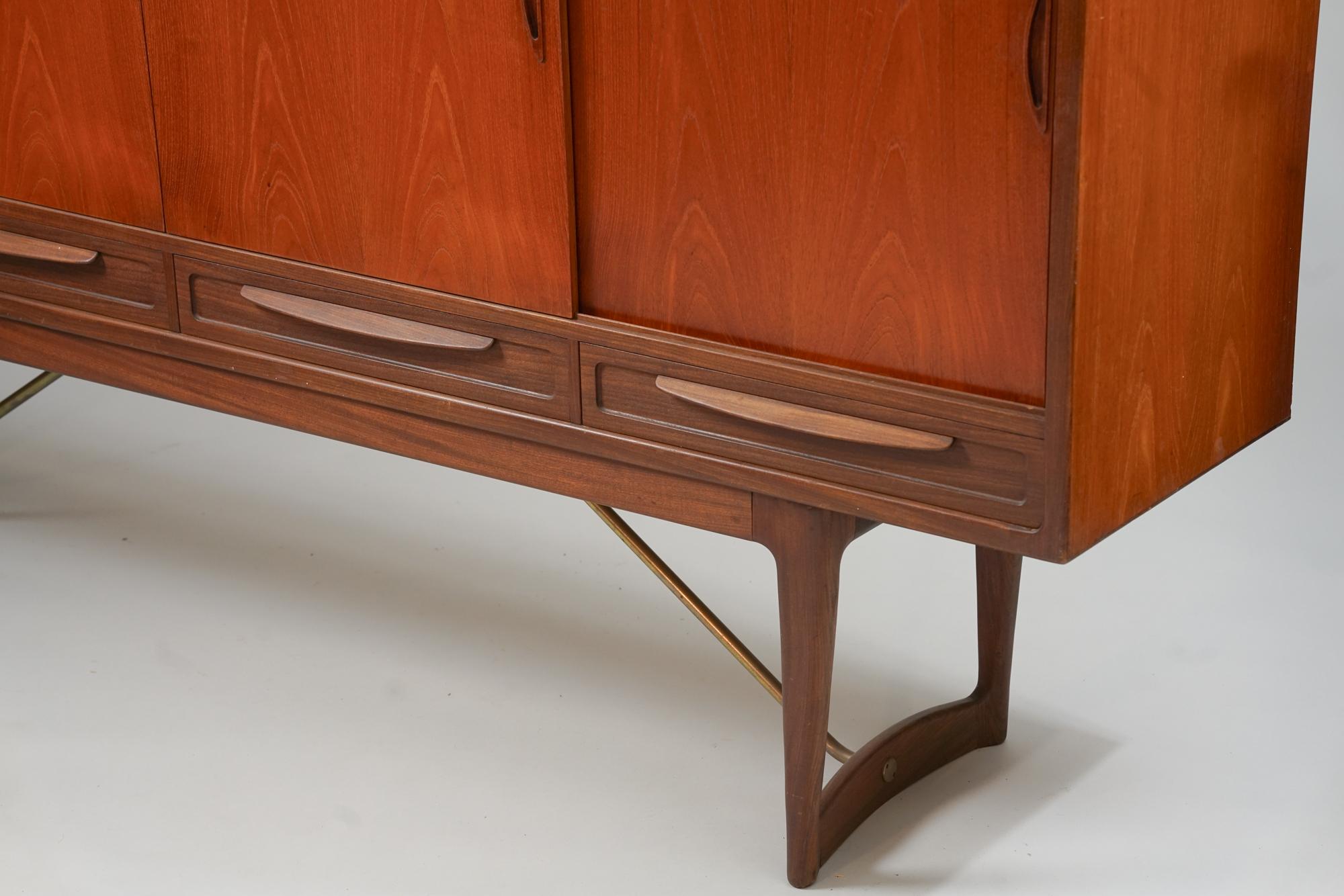 Scandinavian Modern Teak Sideboard, Sofus Jørgensen, Denmark, 1960s For Sale