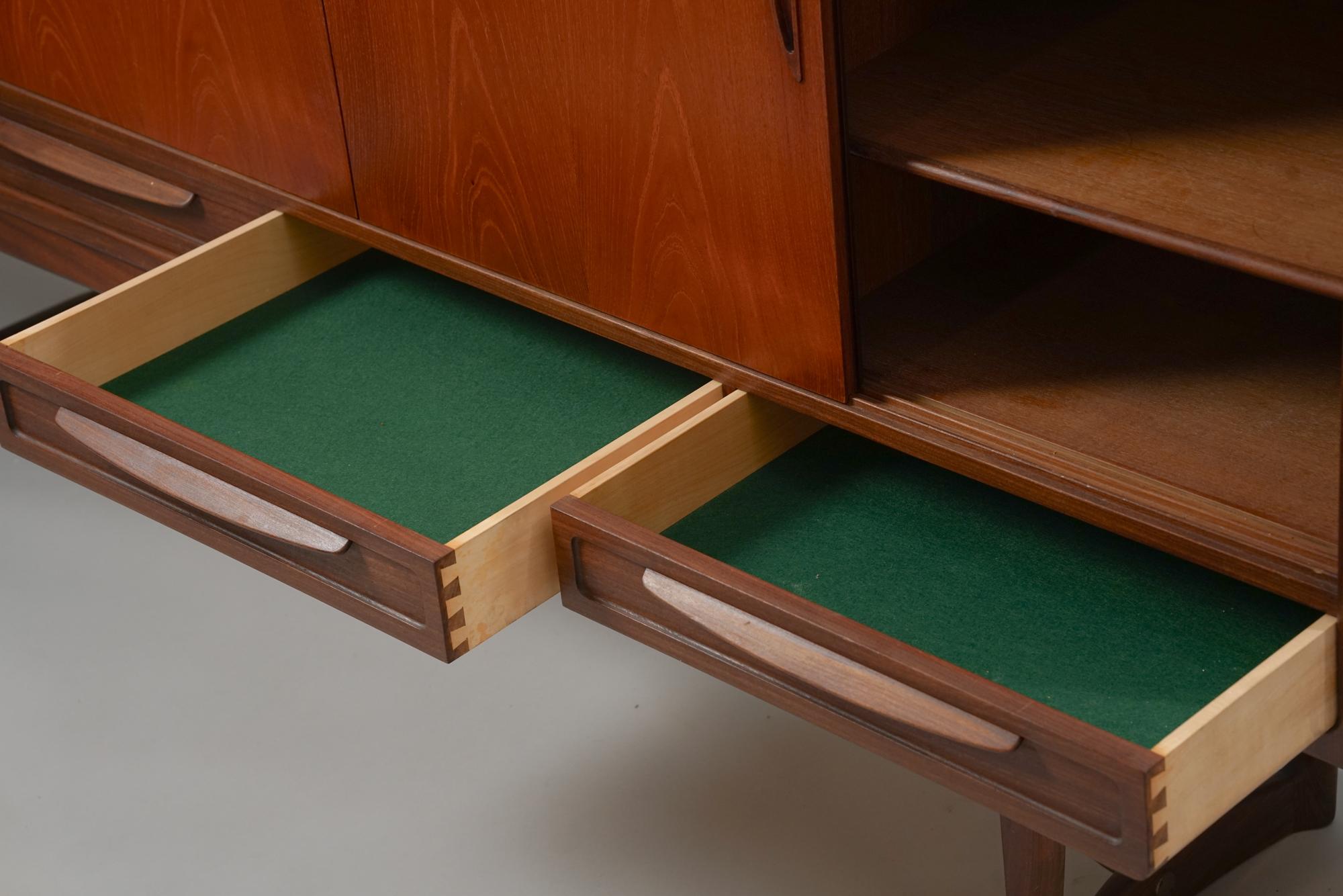 Mid-20th Century Teak Sideboard, Sofus Jørgensen, Denmark, 1960s For Sale