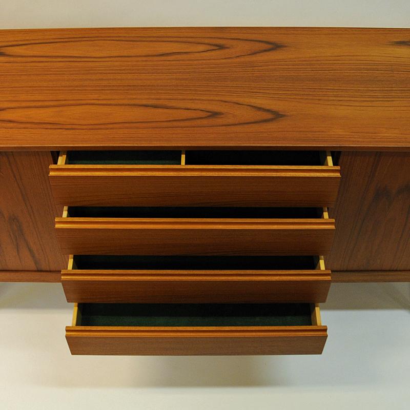 Teak Sideboard with Beautiful Patterns by Gustav Bahus, 1960s, Norway In Good Condition In Stockholm, SE