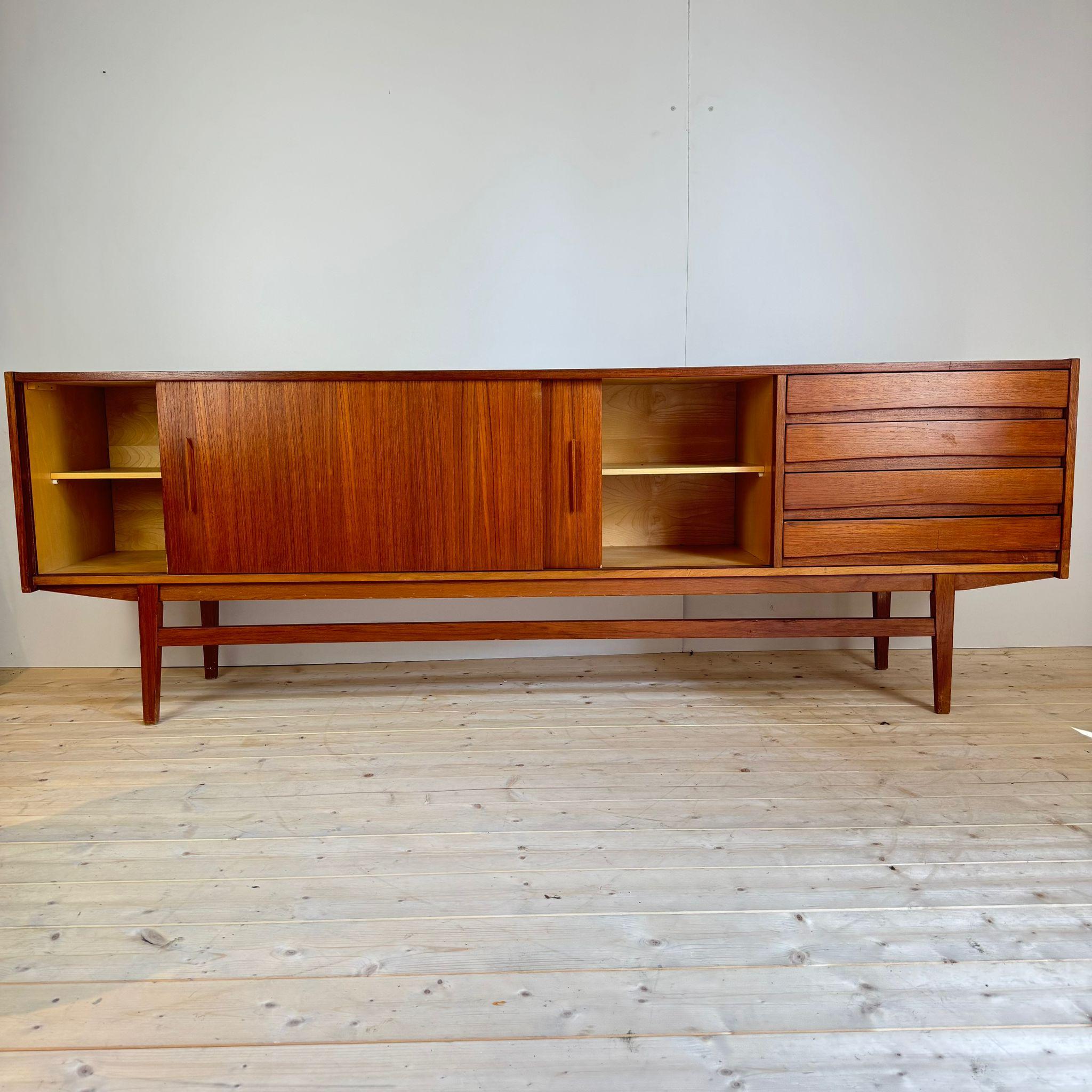 Teak sideboard with drawers, Denmark 1960 (Teakholz) im Angebot