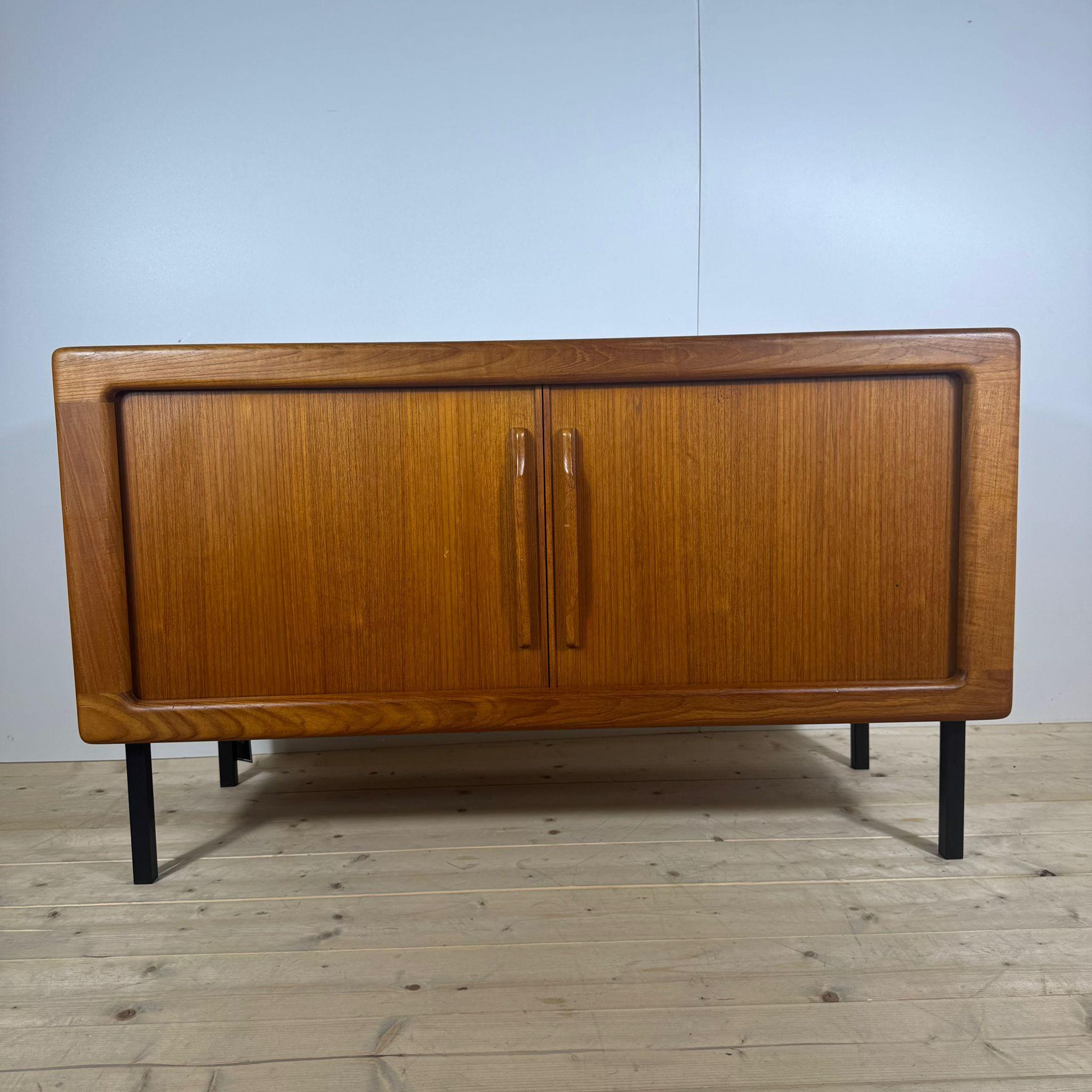 Mid-Century Modern Teak sideboard with iron legs, Denmark 1960s For Sale