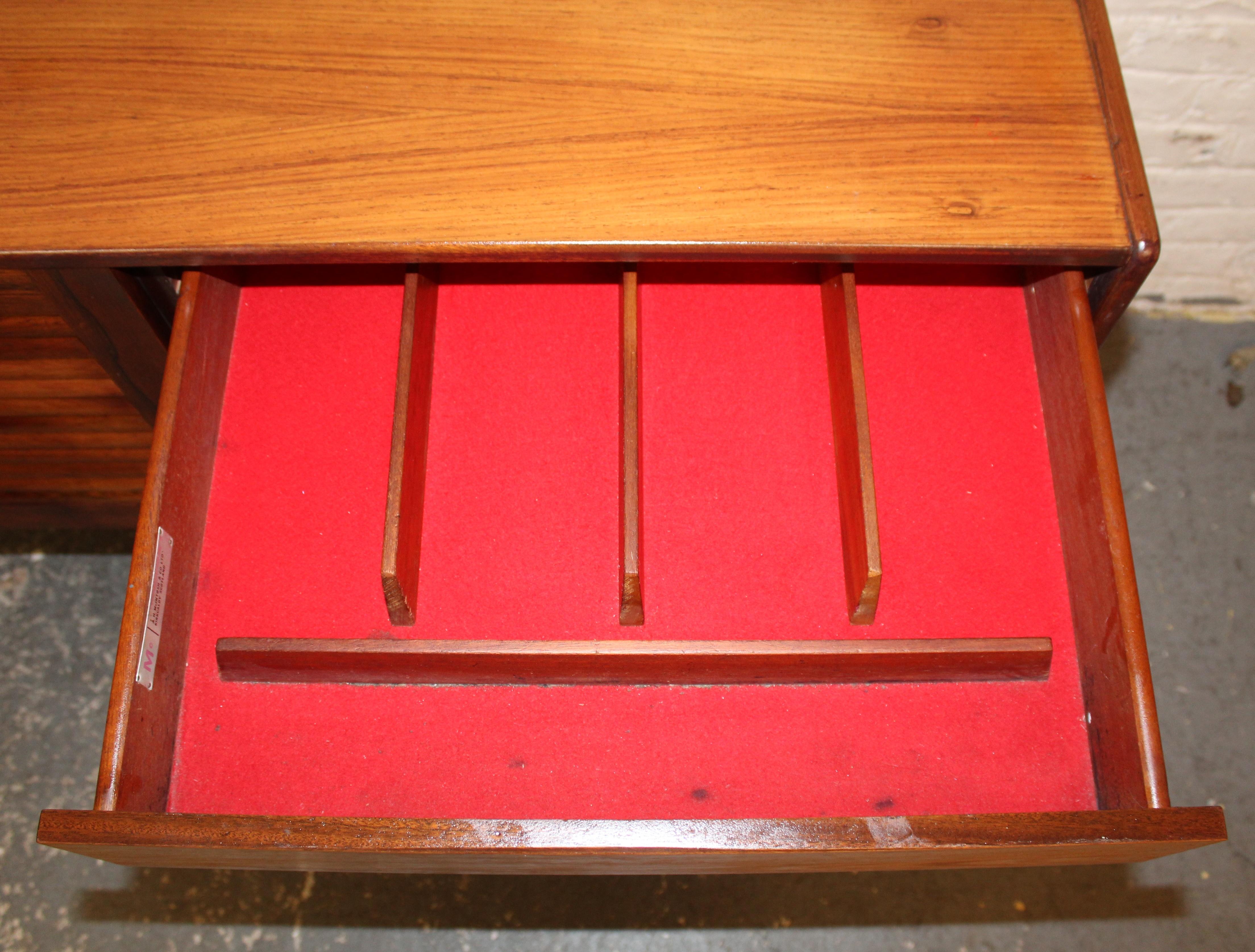Teak Sideboard with Louvered Doors by A. H. McIntosh For Sale 8