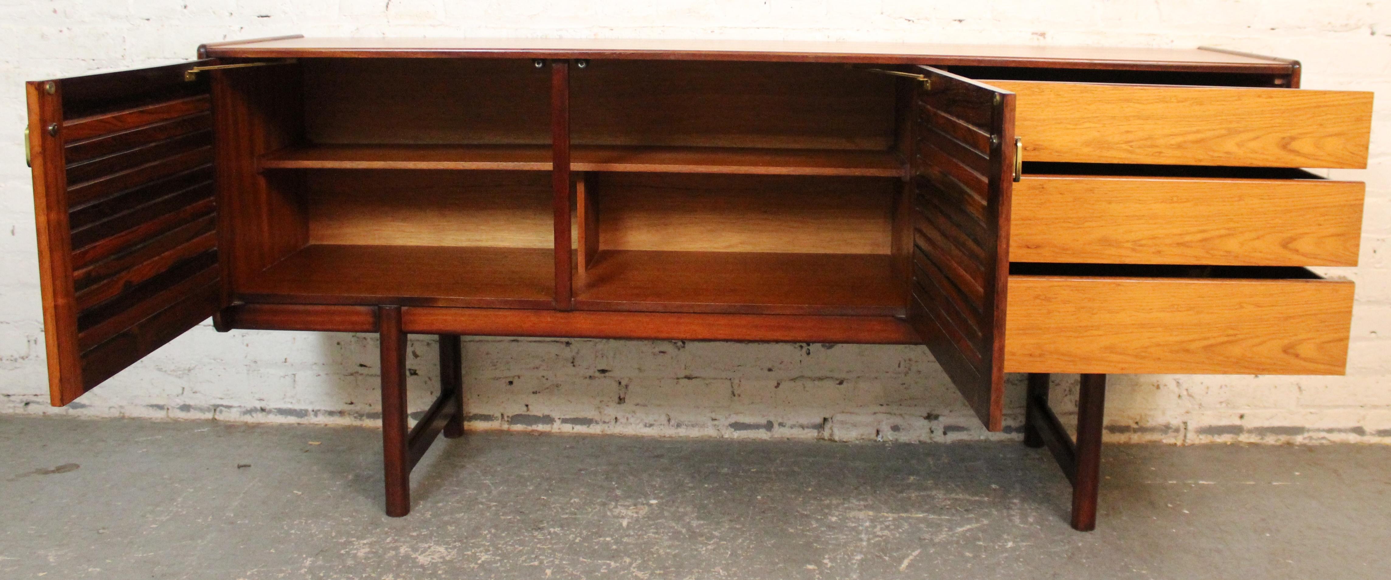 Teak Sideboard with Louvered Doors by A. H. McIntosh For Sale 1