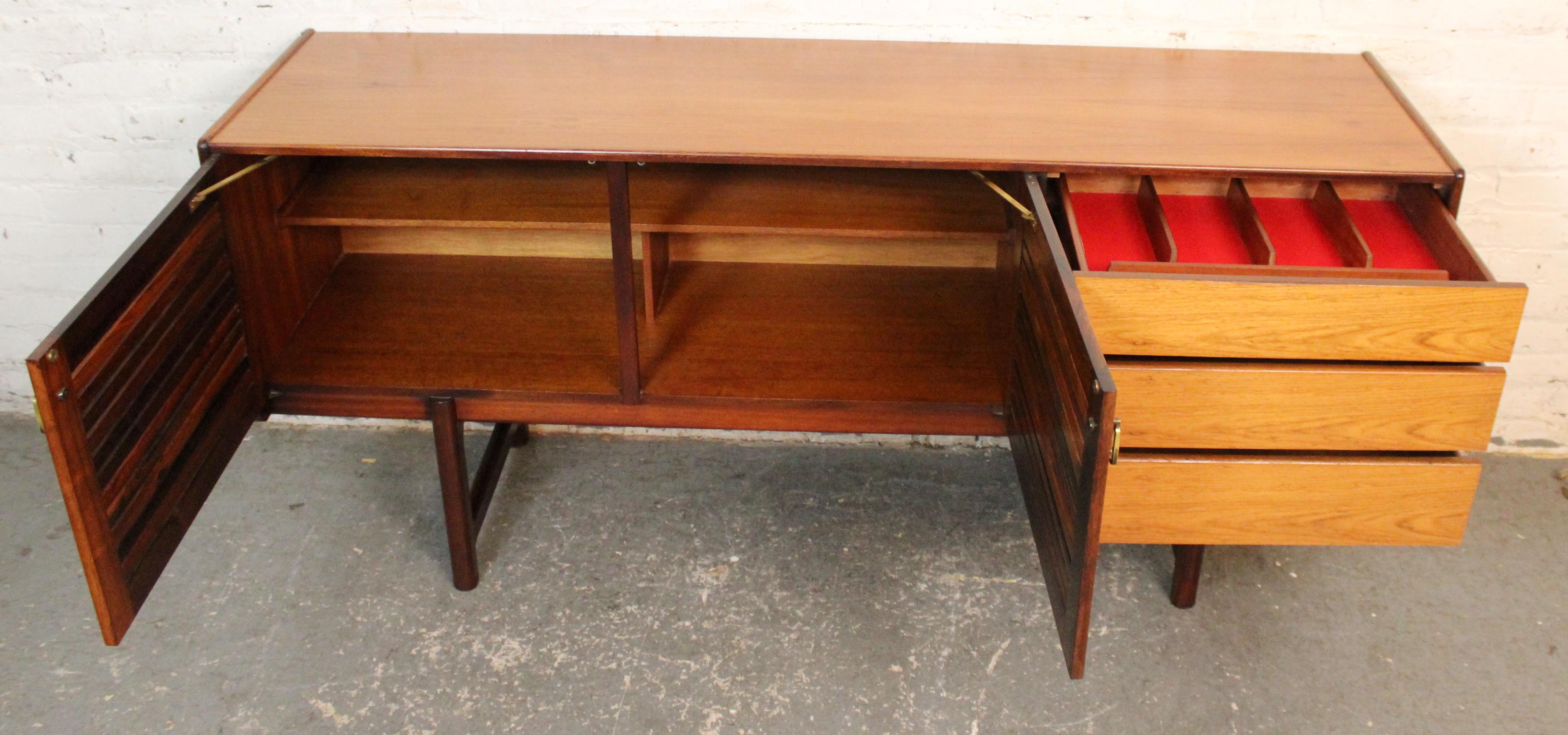 Teak Sideboard with Louvered Doors by A. H. McIntosh For Sale 2