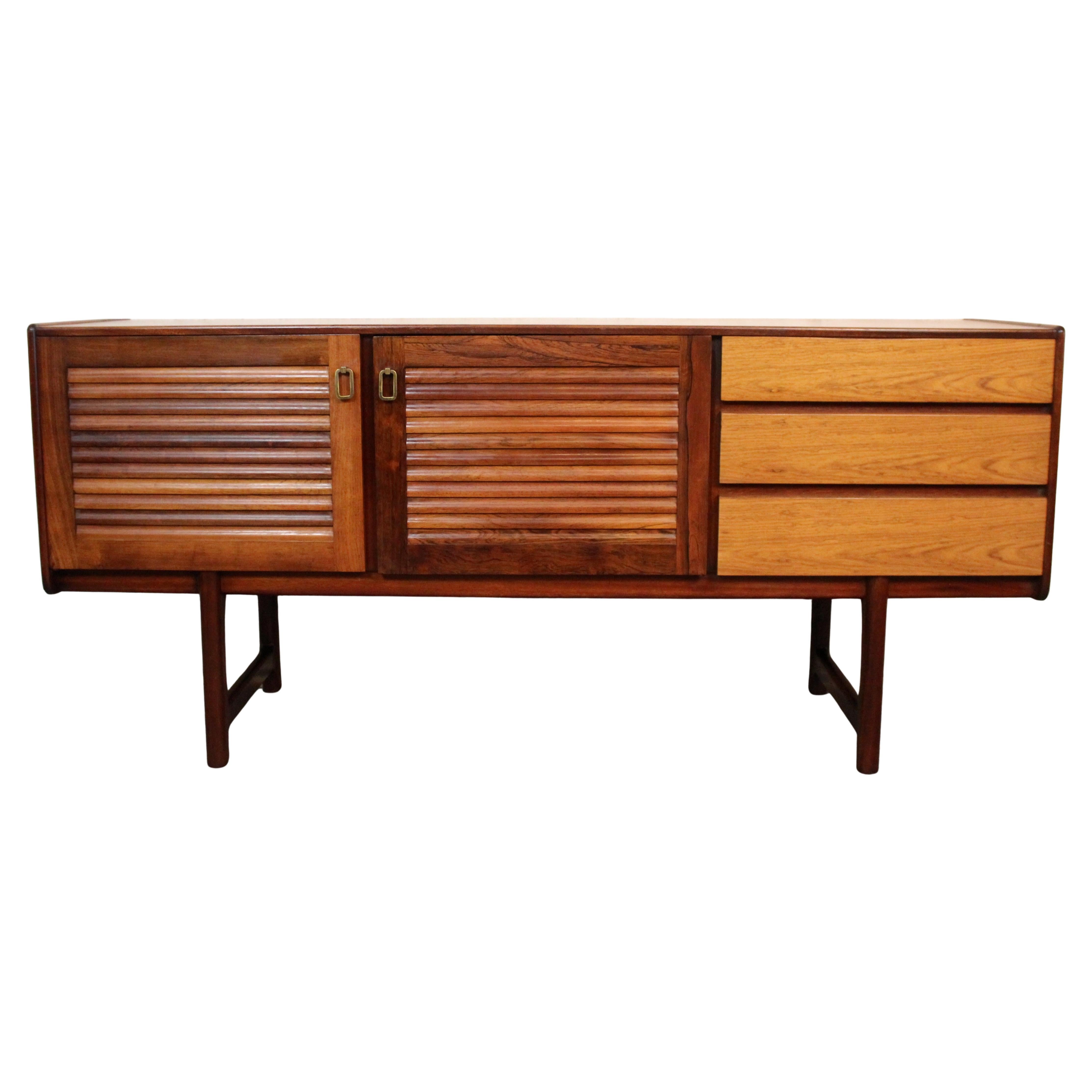 Teak Sideboard with Louvered Doors by A. H. McIntosh For Sale