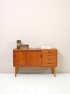Sideboard aus Teakholz mit ausziehbarem Schreibtisch