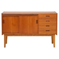 Sideboard aus Teakholz mit ausziehbarem Schreibtisch