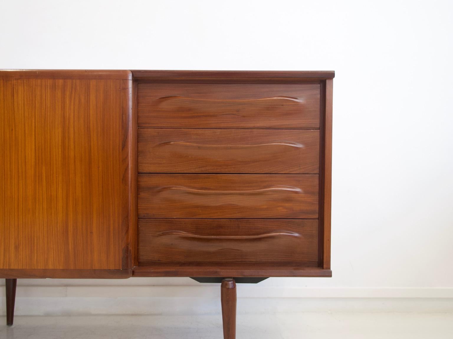 Teak Sideboard with Sliding Doors and Drawers by Amma 3