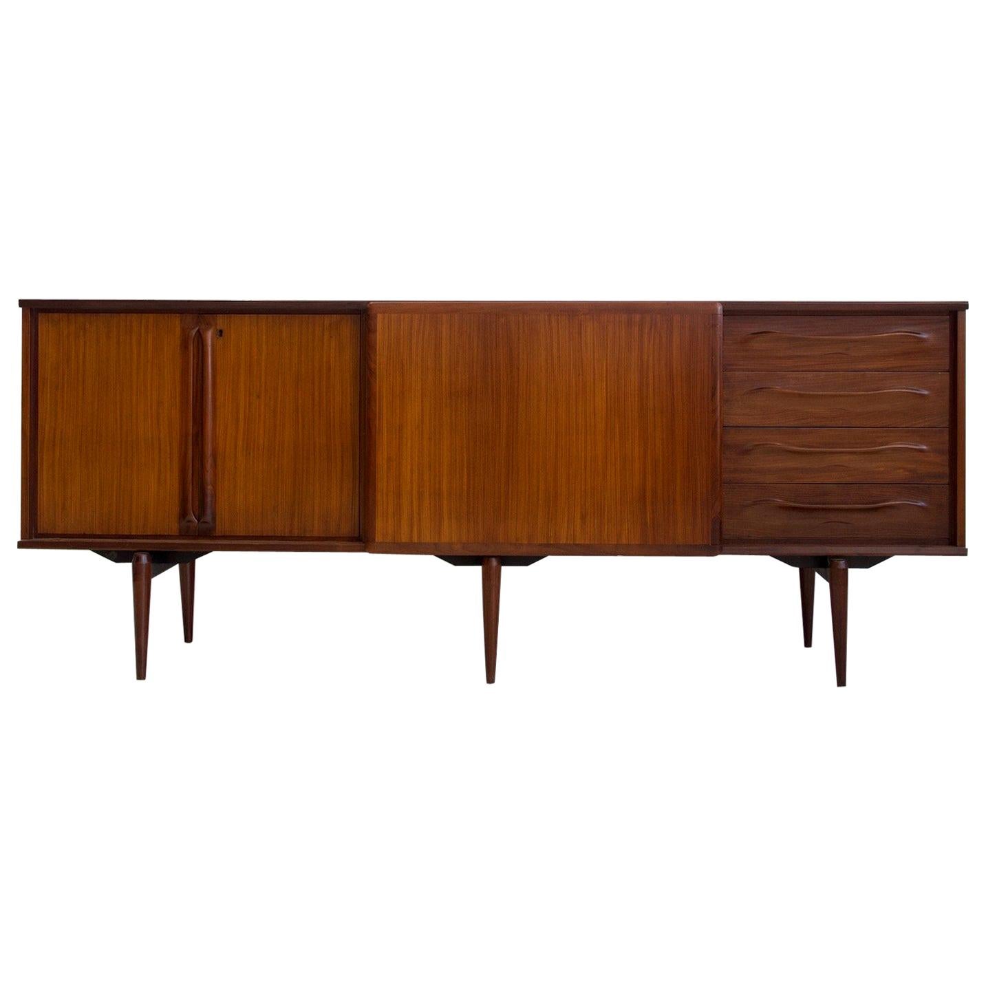 Teak Sideboard with Sliding Doors and Drawers by Amma
