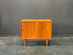 Teak Sideboard with Sliding Doors and Round Handles
