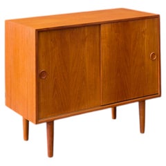 Teak Sideboard with Sliding Doors and Round Handles