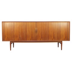 Teak Sideboard with Tambour Doors by Arne Vodder for Sibast, 1950s