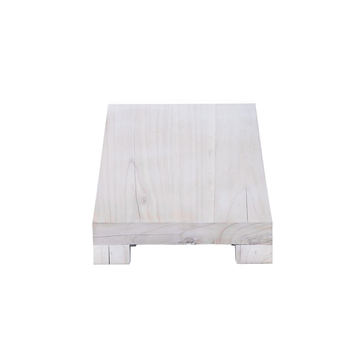 Anglo-giapponese Sedia Slab in teak - imbiancata in vendita