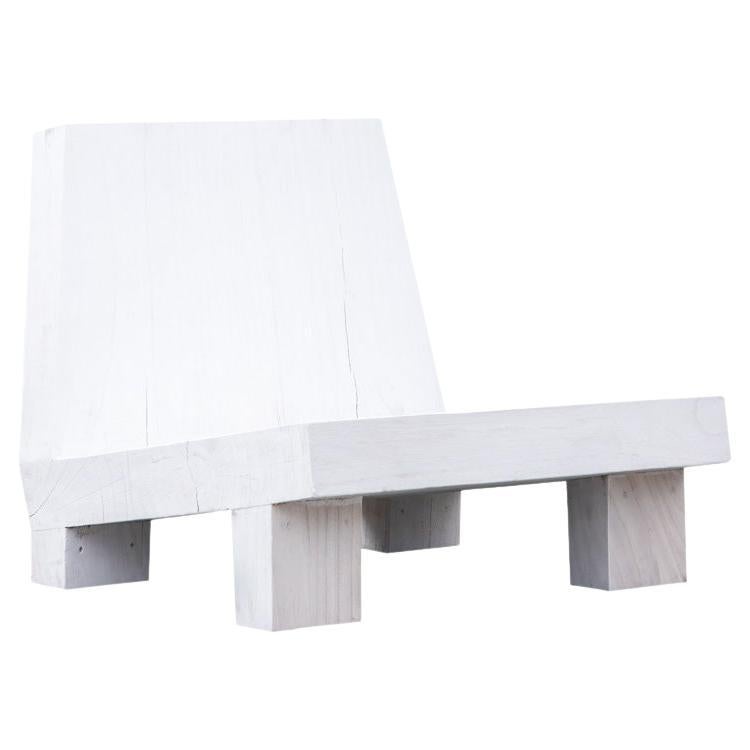 Chaise en teck - Lavé à la chaux