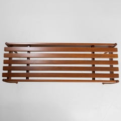 Teak slatted bench, 1960