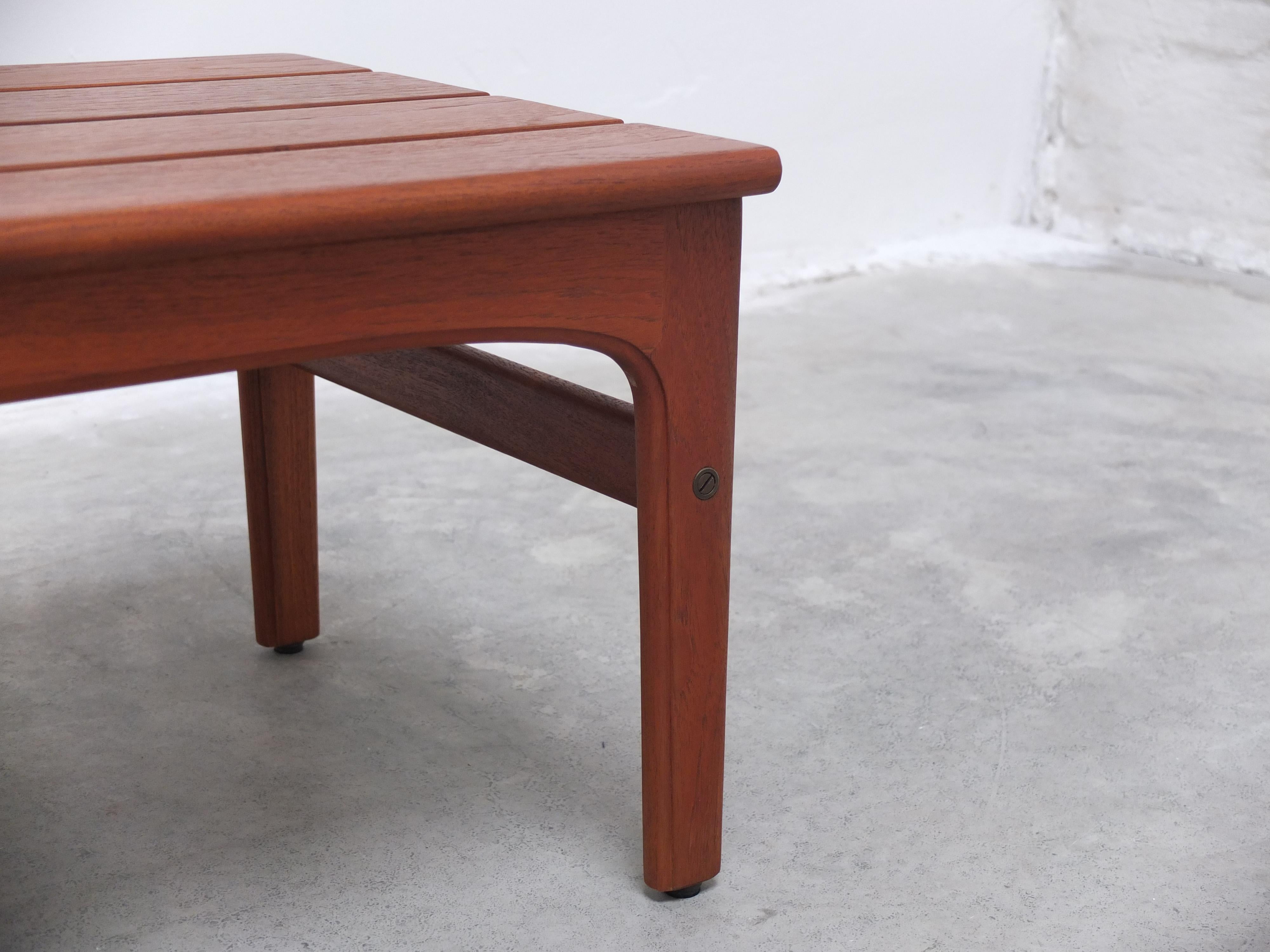 Teak Slatted Bench or Coffee Table by Yngvar Sandström for AB Sëffle, 1960s For Sale 3