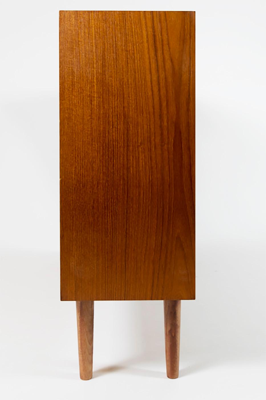 Teak Slide Door Cabinet, Made in Denmark, 1960s 1