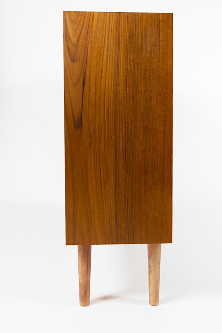 Teak Slide Door Cabinet, Made in Denmark, 1960s 2