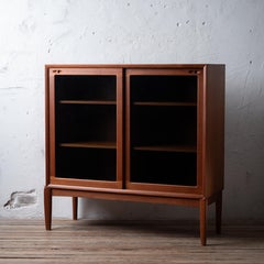 Teak Sliding Door Bookcase by Henry Walter Klein, 1960s