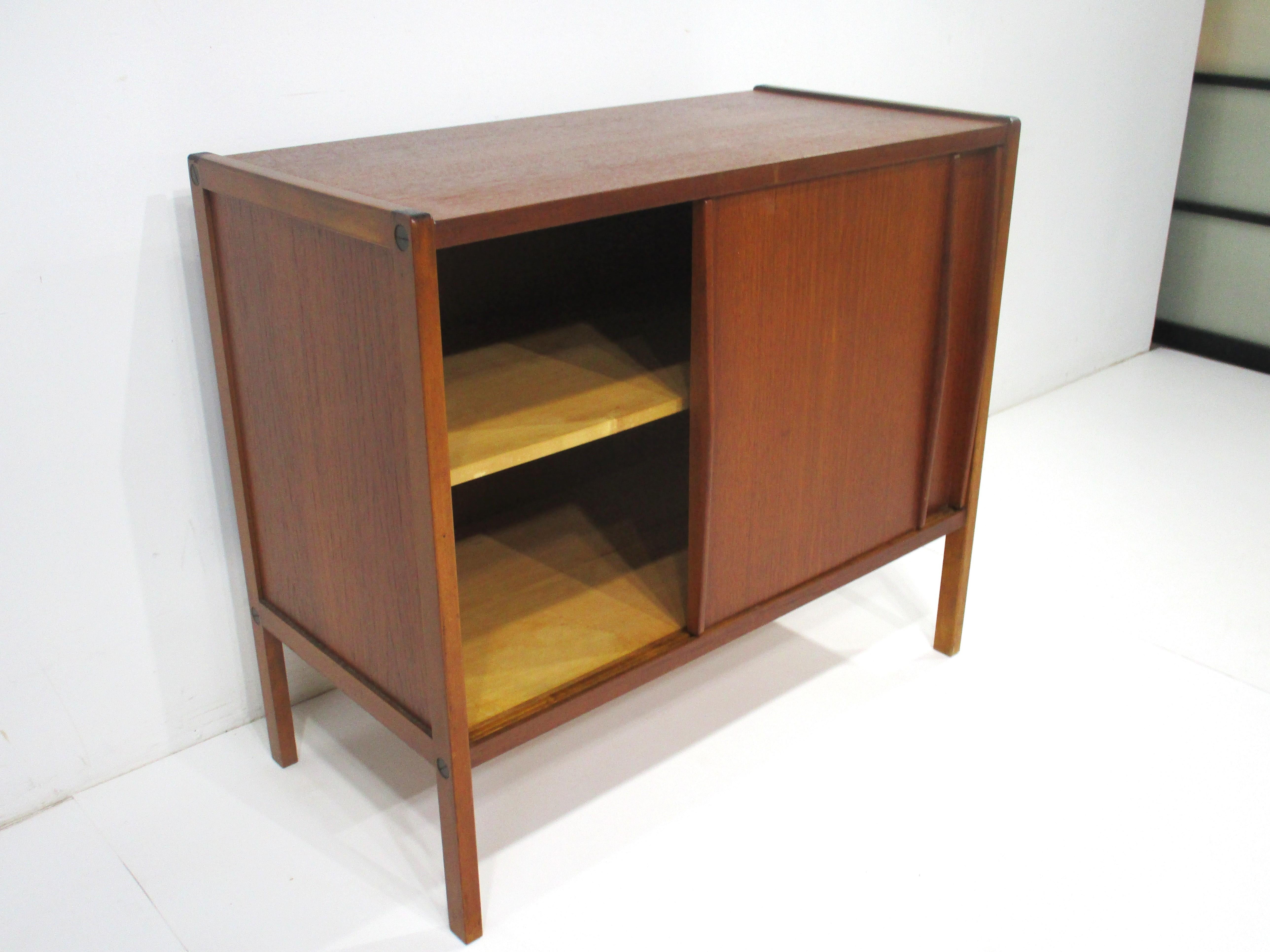 Birch Teak Small Cabinet / Credenza by Bertil Fridhagen for Bodafors Sweden  For Sale