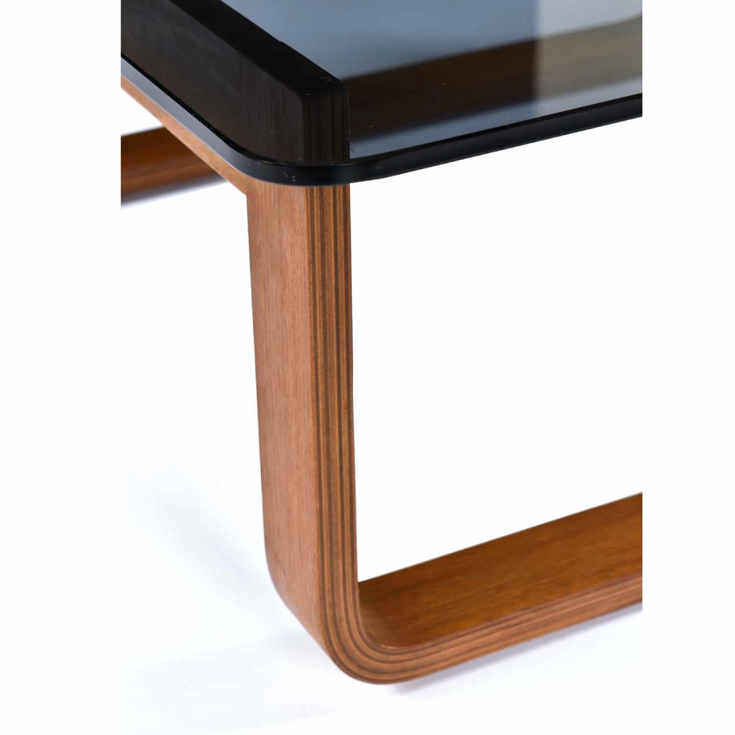 Teak & Smoked Glass 1970s Fred Lowen for Tessa Coffee Table & End Tables Set For Sale 3