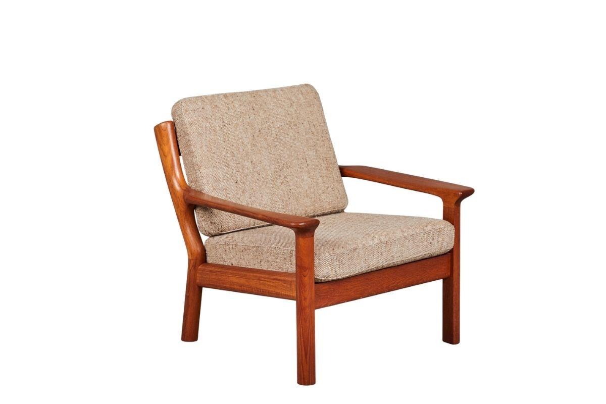 Teak Sofa and Armchair by Juul Kristensen, Denmark, 1960s In Good Condition In Chorzów, PL