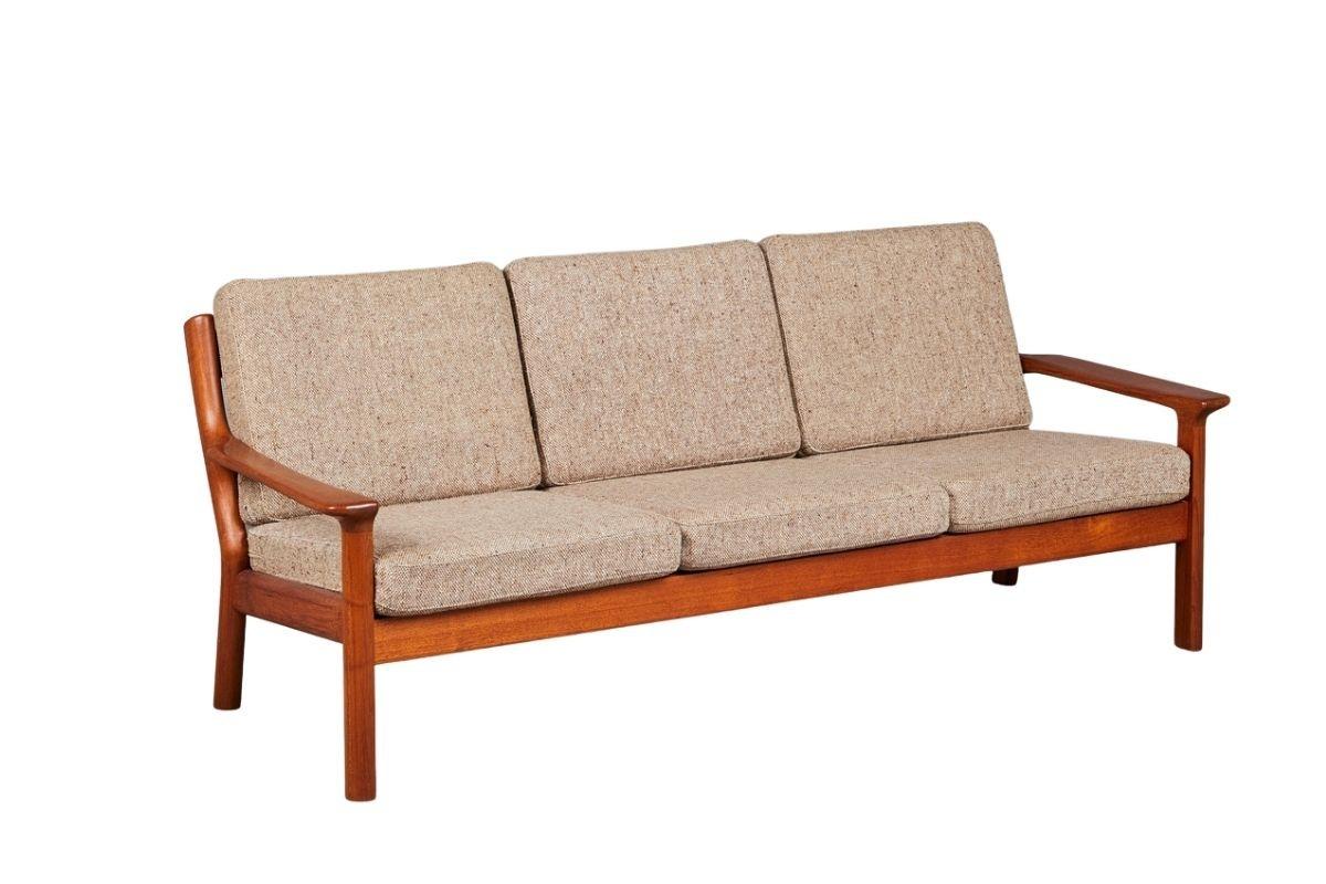 Mid-20th Century Teak Sofa and Armchair by Juul Kristensen, Denmark, 1960s