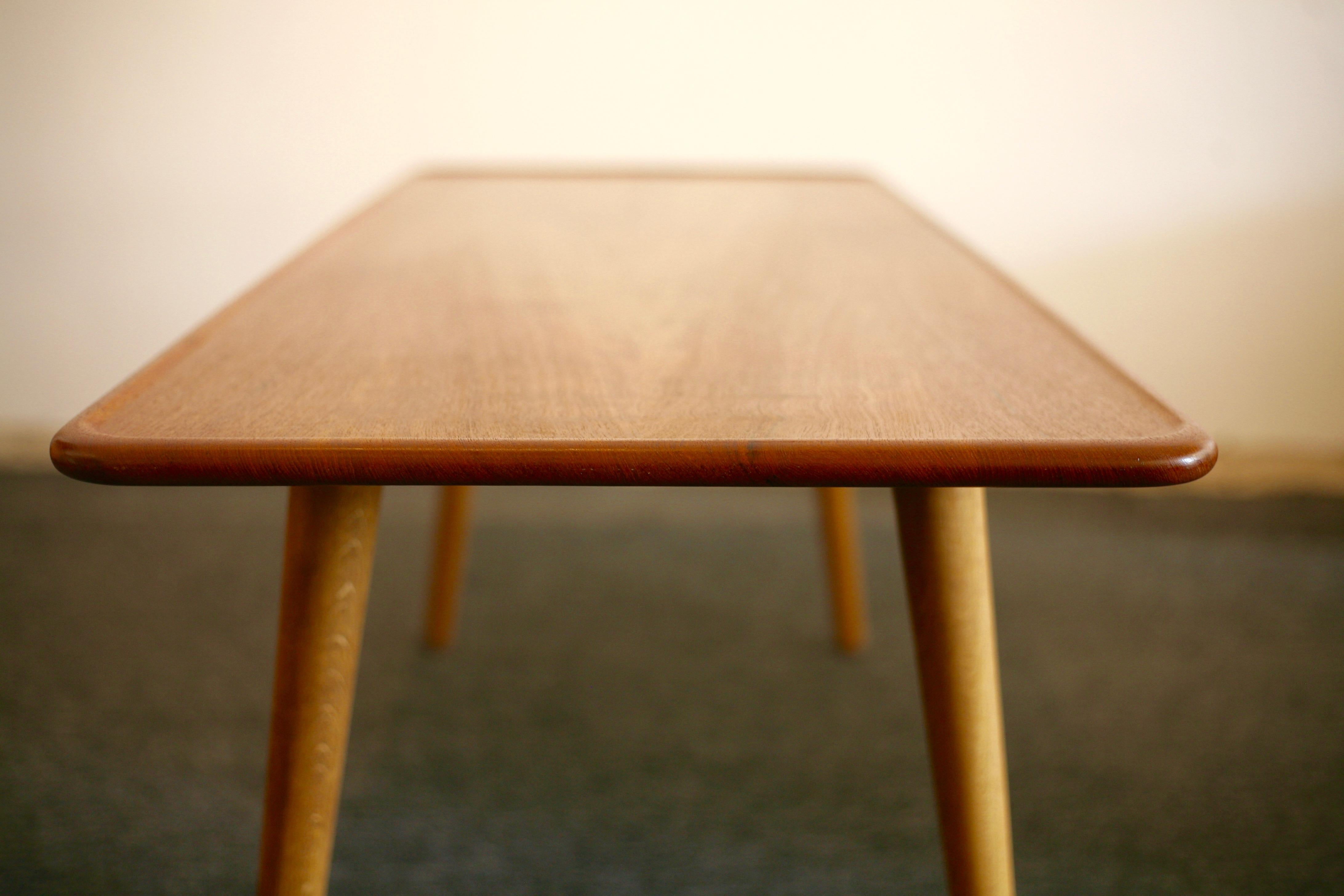 Scandinavian Modern Teak Sofa Table AT-11 by Hans Wegner for Andreas Tuck For Sale