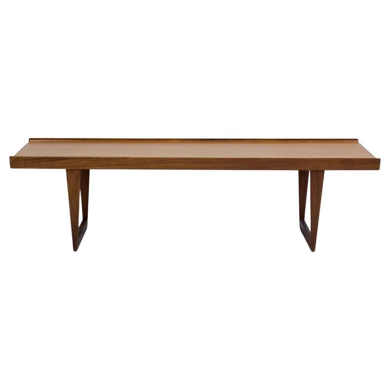 Harvey Probber Attributed Rolling Bench, Sofa Table For Sale at 1stDibs