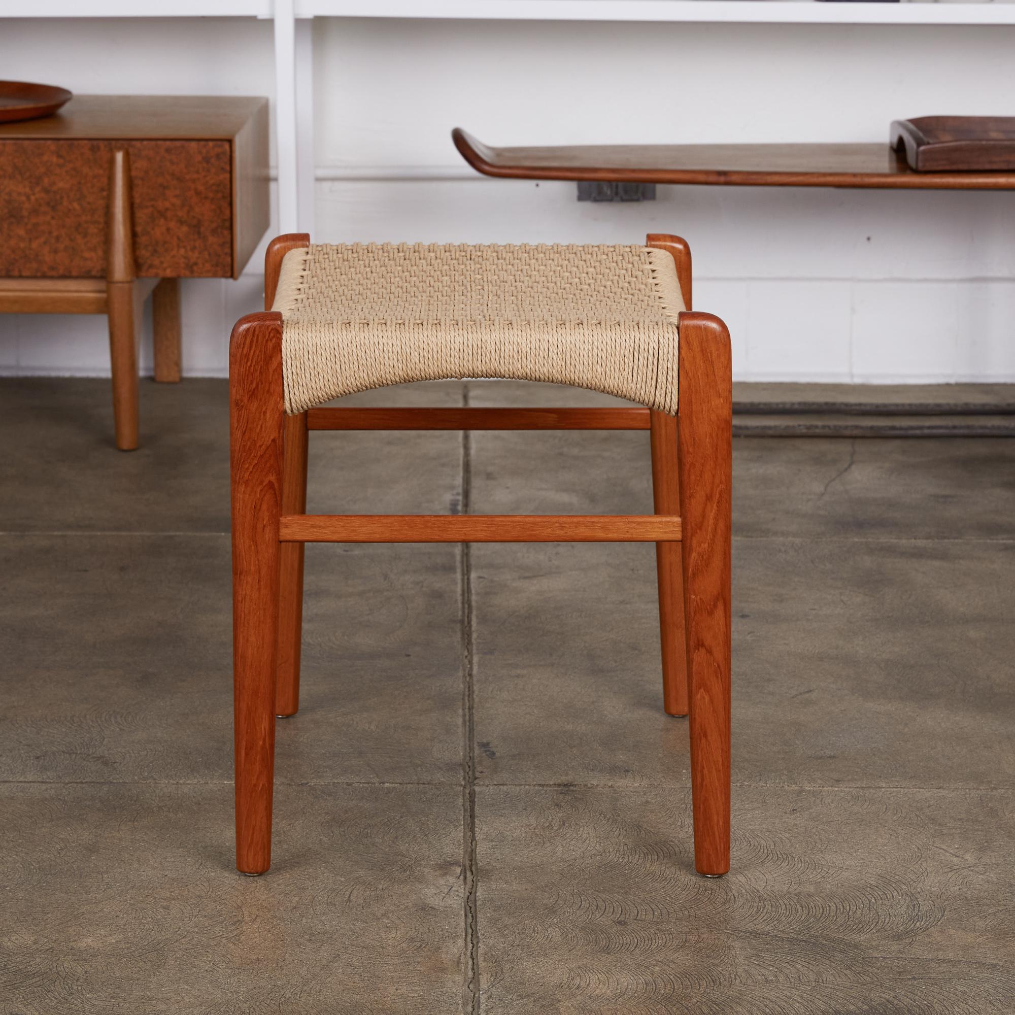 Oiled Teak Stool by Peder Kristensen