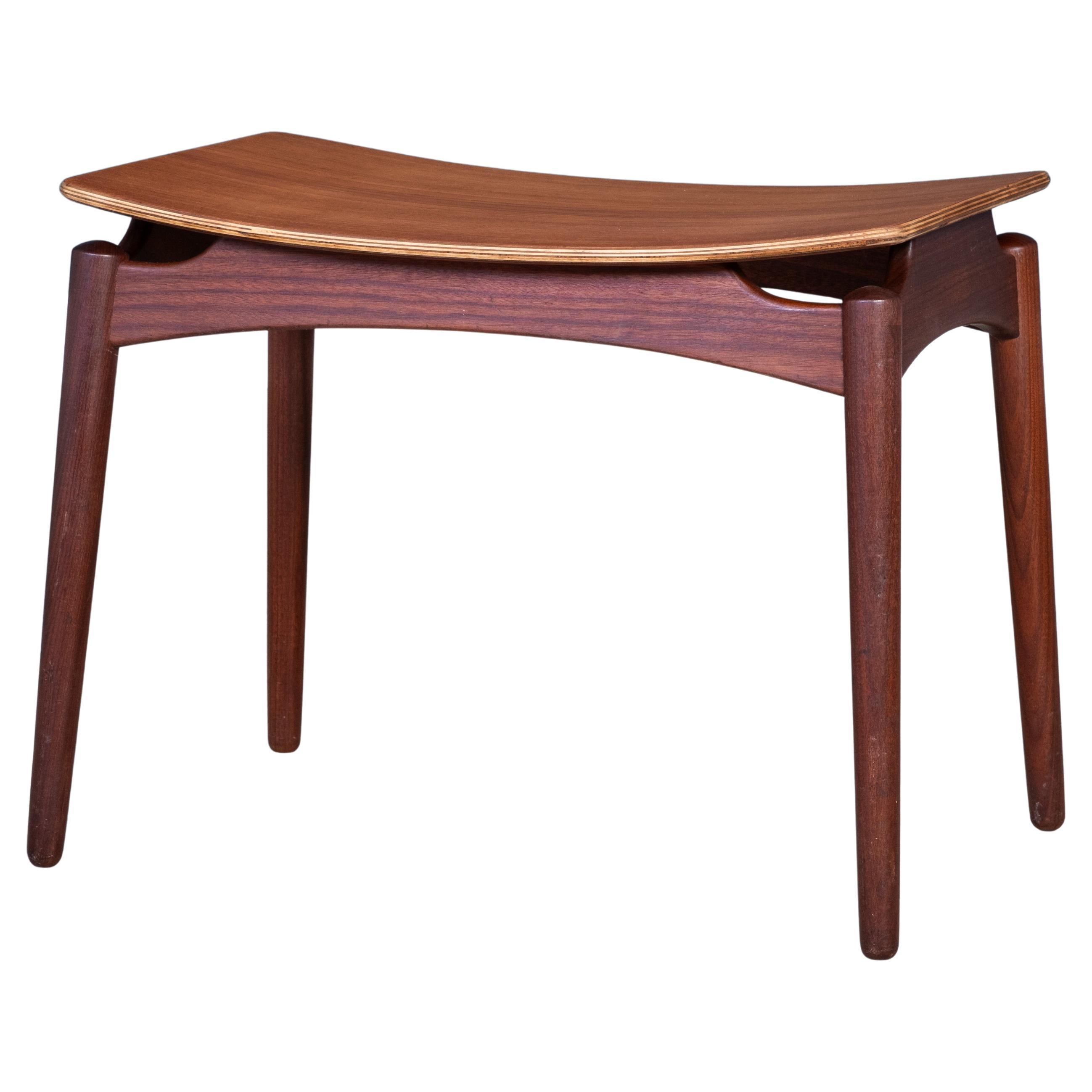 Teak Stool by Sigfred Omann for Ølholm Møbelfabrik, Denmark, 1950s For Sale