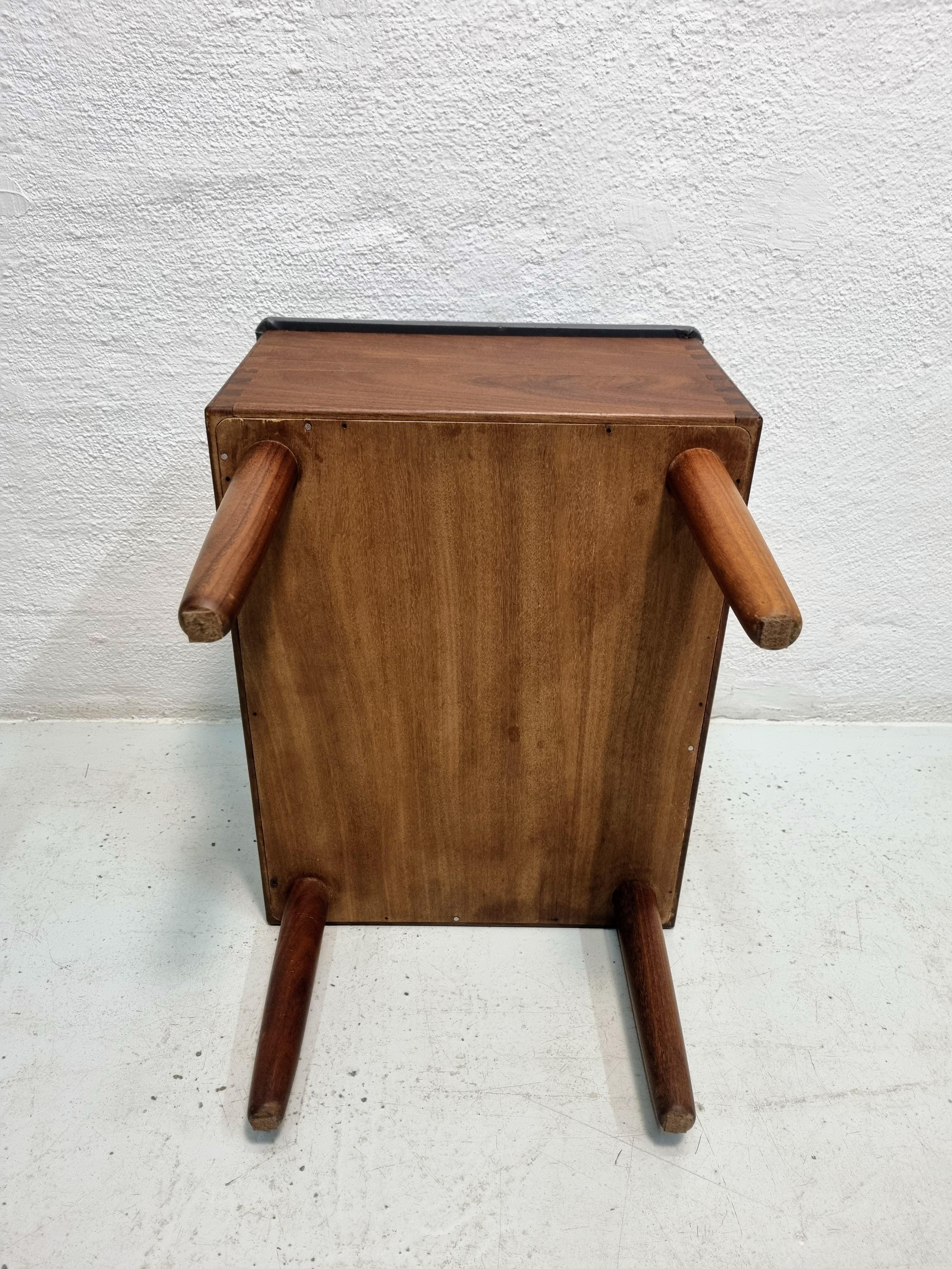 Teak stool with storage compartment For Sale 2
