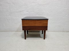 Teak stool with storage compartment