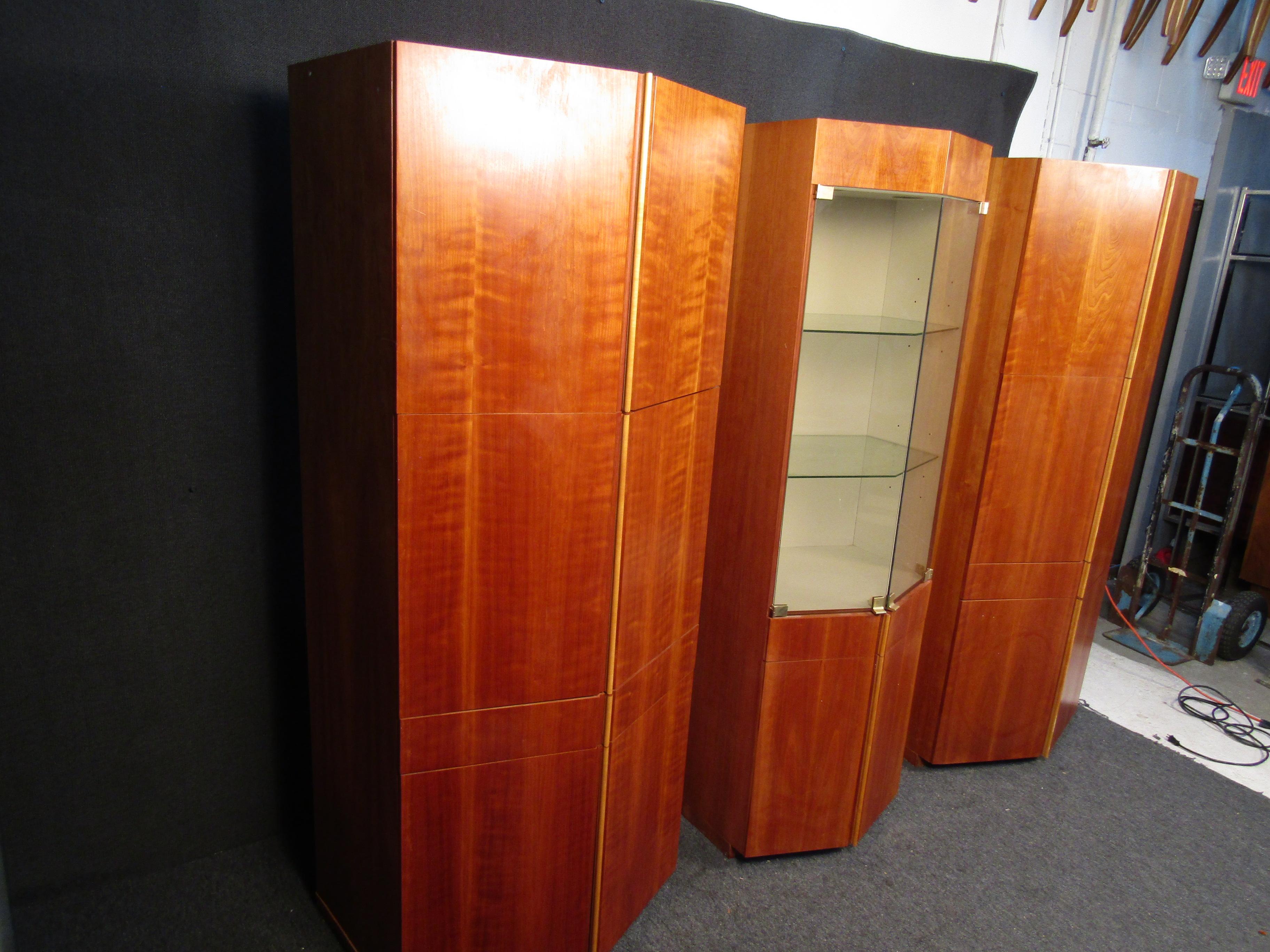 Teak Storage Cabinets by Dilingham In Good Condition For Sale In Brooklyn, NY