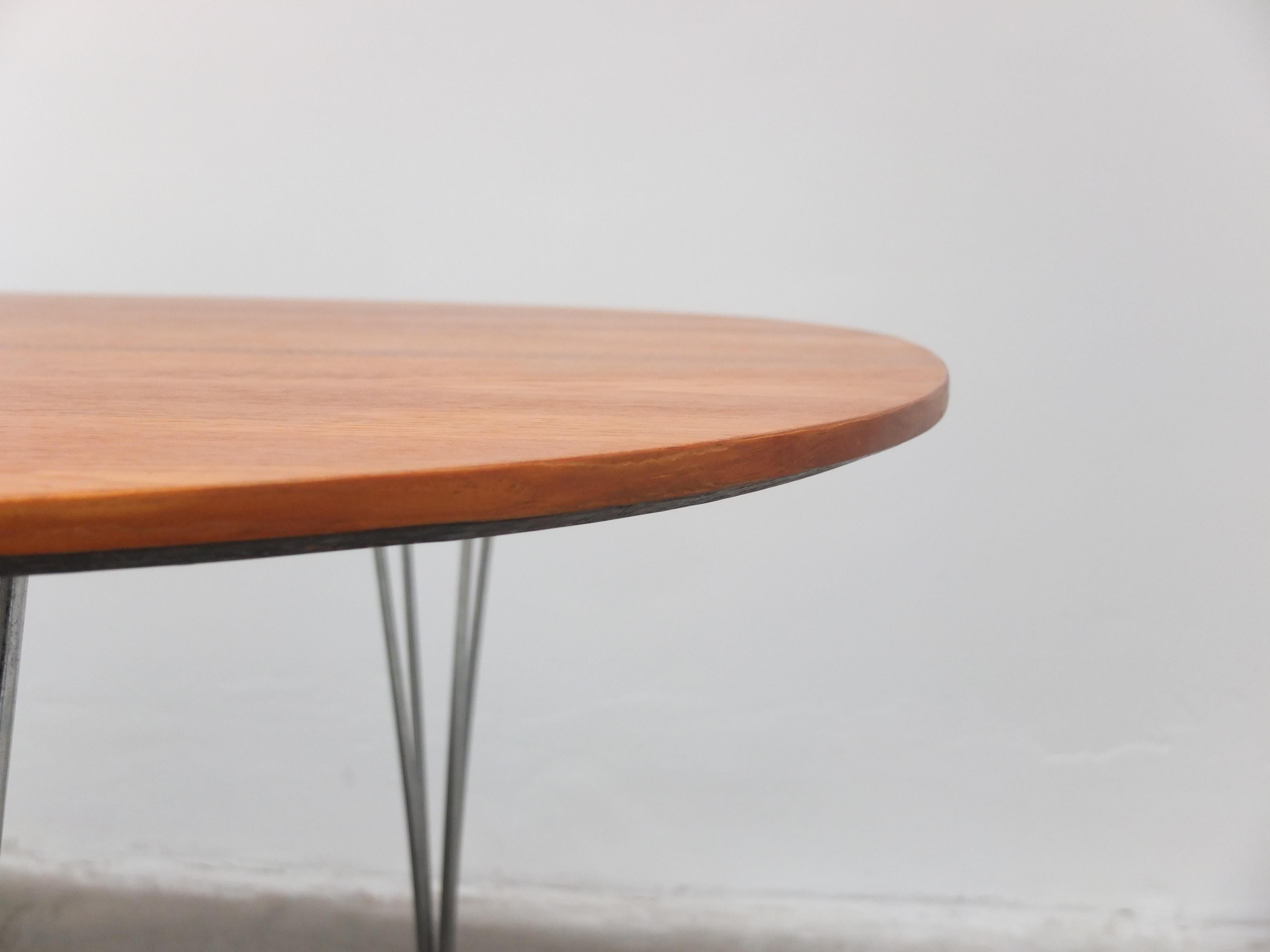 Teak Super-Elliptical Table by Piet Hein & Bruno Mathsson for Fritz Hansen, 1981 7