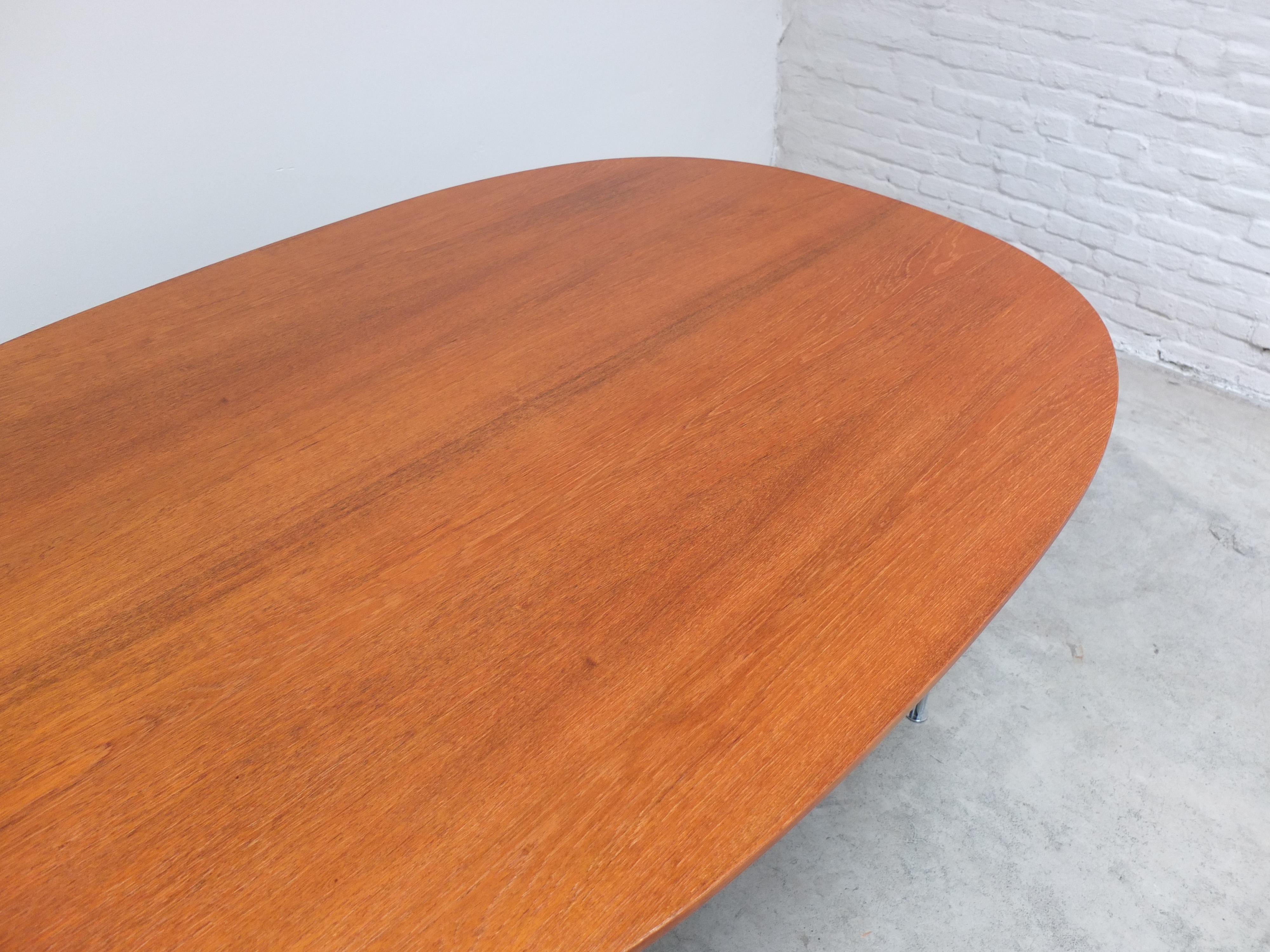 Teak Super-Elliptical Table by Piet Hein & Bruno Mathsson for Fritz Hansen, 1981 2