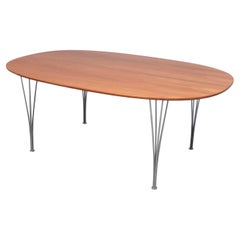 Tavolo super-elittico in teak di Piet Hein & Bruno Mathsson per Fritz Hansen, 1981