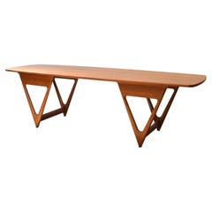 Teak Surfboard Coffee Table by Kurt Ostervig