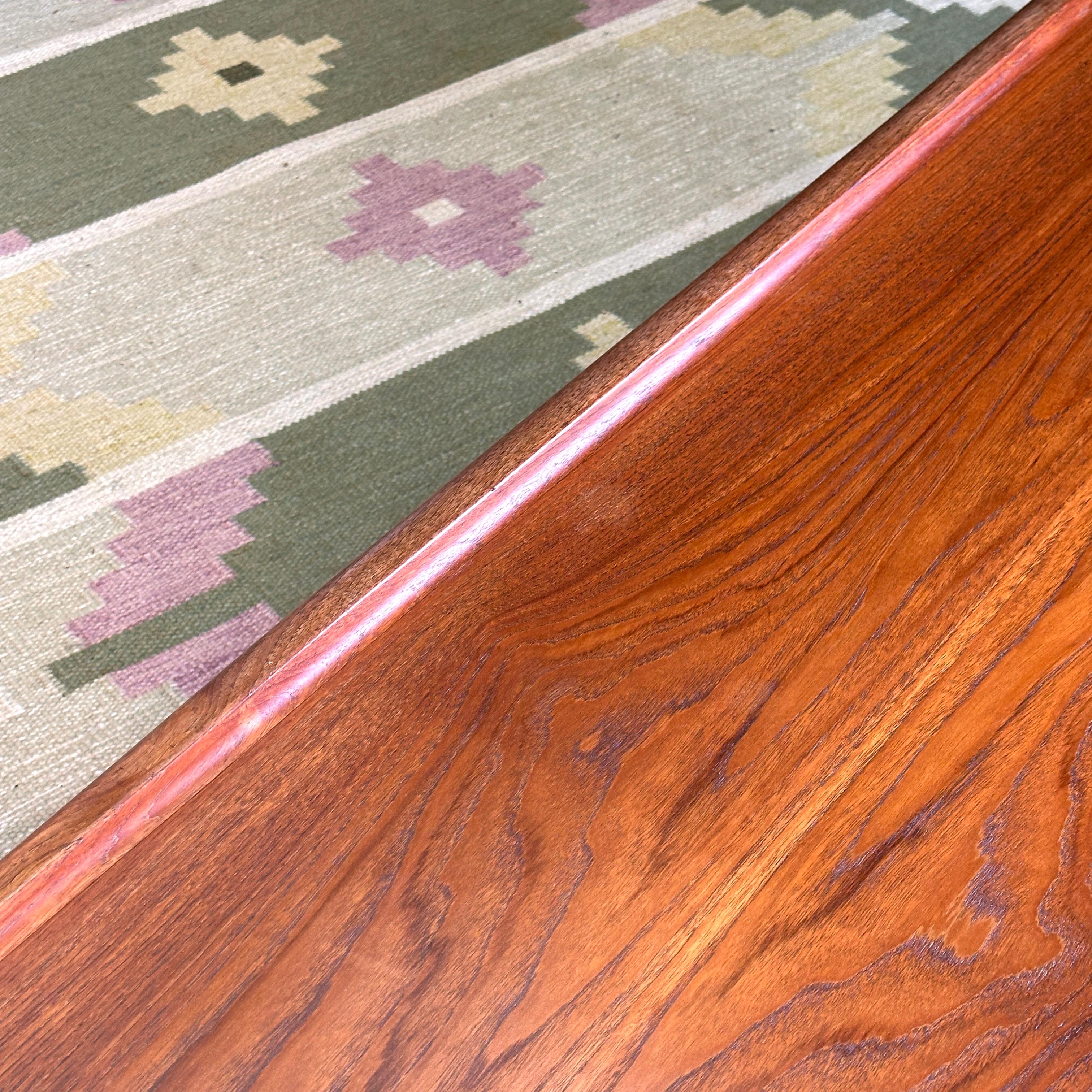Teak Surfboard Coffee Table in the Style of Grete Jalk 1
