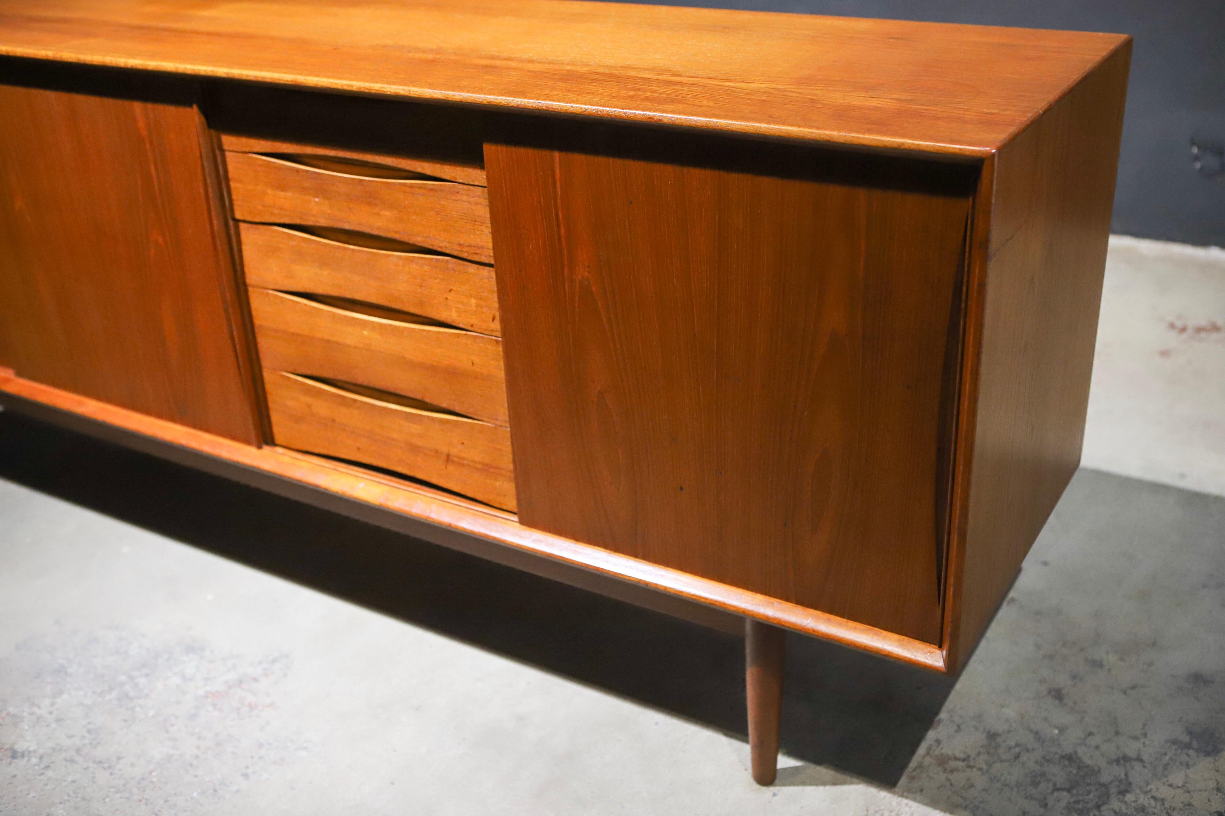 Teak Swedish Credenza or Sideboard In Good Condition In Oklahoma City, OK