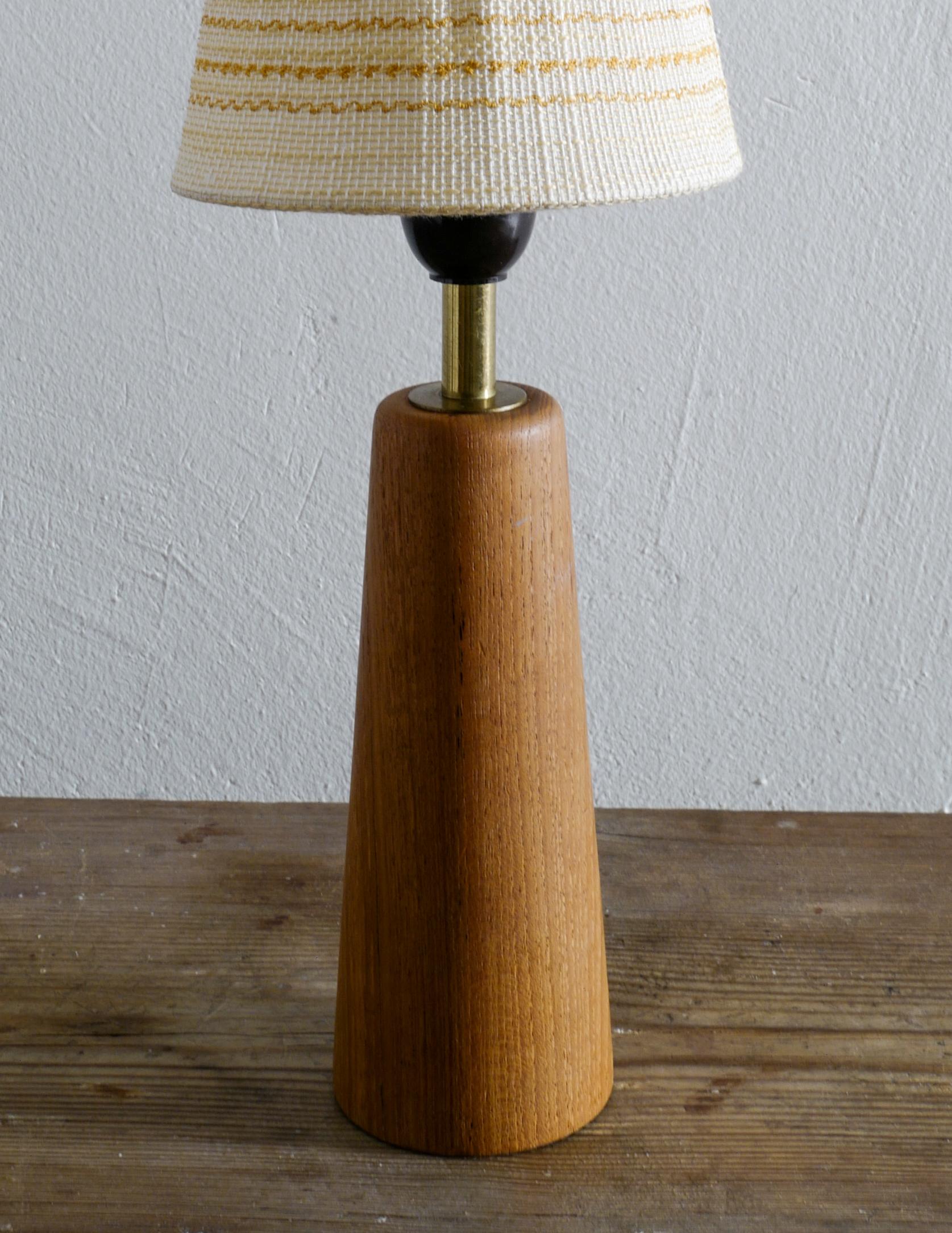 Scandinavian Modern Teak Table Lamp by Lisa Johansson-Pape, Finland, ca 1950s