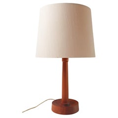 Lampada da tavolo in teak Luxus of Sweden di  Uno & Östen Kristiansson anni '70