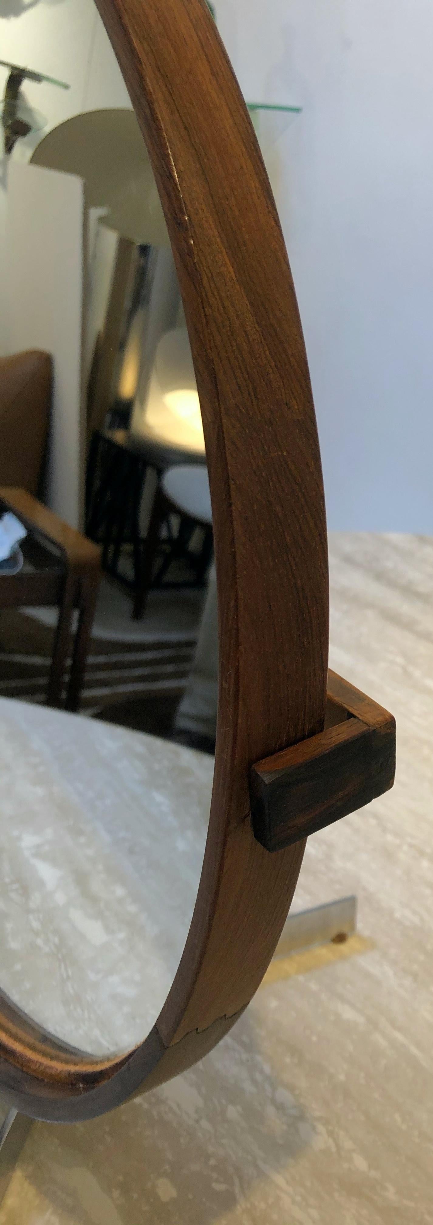 Teak Table Mirror by Uno & Östen Kristiansson for Luxus, 1960s In Good Condition In Brussels, BE