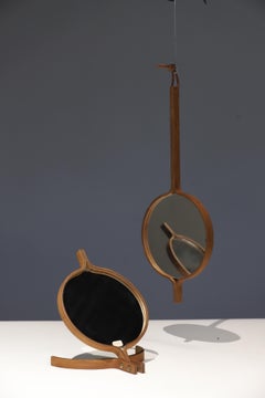 Teak Table Top and Hand Mirror by Jorgen Gammelgaard