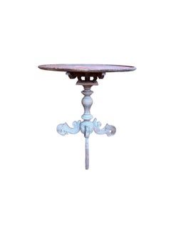 Teak Table with Polychrome, Carved Legs, Madura Island, Java, Indonesia, c. 1950