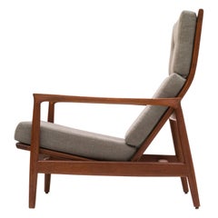 Teak Tall Back Armchair "Stanford" by Folke Ohlsson for DUX, Sweden, 1960s