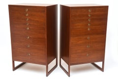 Teak Tall Chest of Drawers, Model BM64 by Børge Mogensen, C. 1960- Two Available