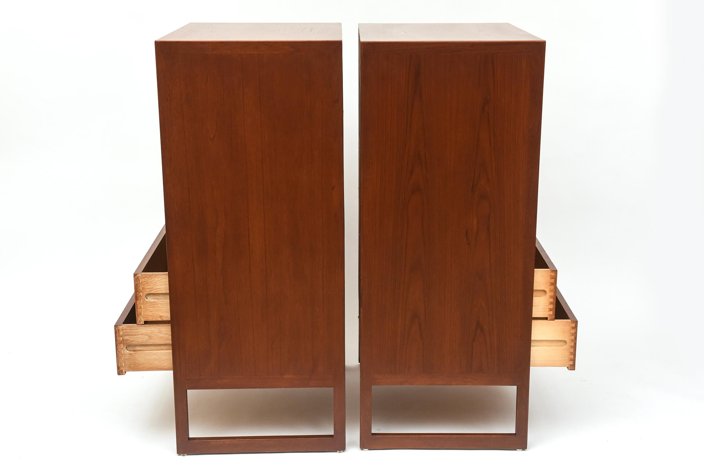 Mid-20th Century Teak Tall Chest of Drawers, Model BM64 by Børge Mogensen, C. 1960- Two Available For Sale