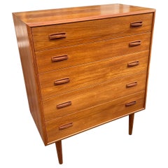 Vintage Teak Tall Dresser